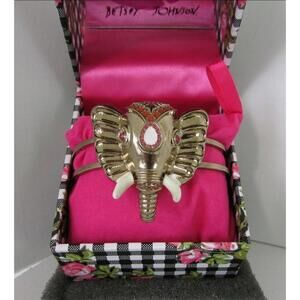 Betsey Johnson Elephant Bracelet-Hinged Cuff